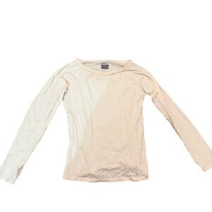 Columbia women's titanium cold weather top long sleeve white/cream sz M